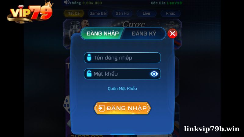 Hướng dẫn chi tiết đăng nhập Vip79