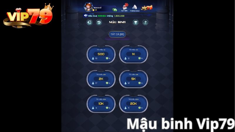 Game bài mậu binh Vip79