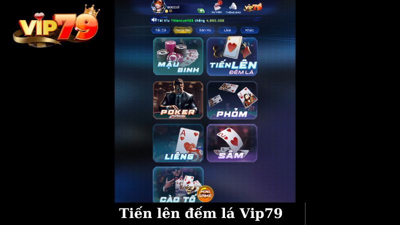 Hướng dẫn chơi Tiến lên đếm lá Vip79
