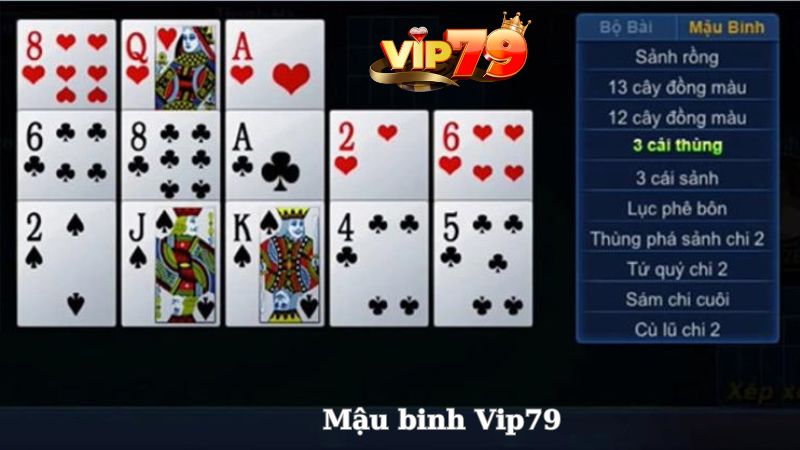 Cách chơi Game bài mậu binh Vip79