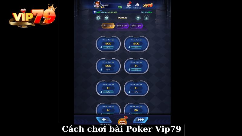 Game bài poker Vip79